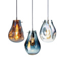 Contemporary Hotel Restaurant Decor Copper Light Ball Glass Pendant Lamp